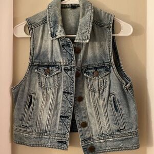 American Eagle Blue Denim Vest
